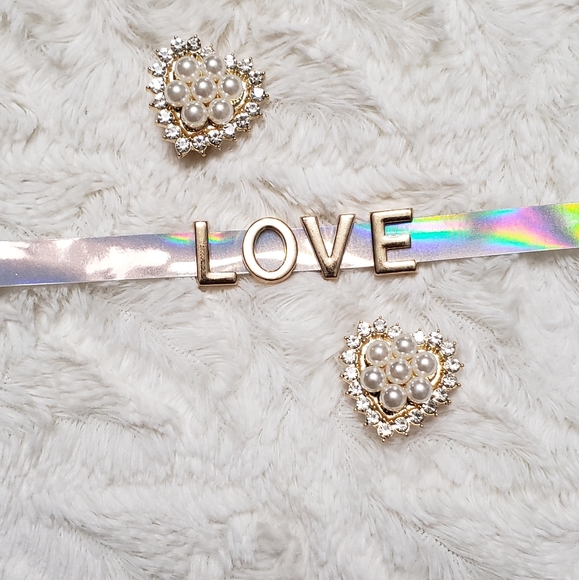 Holographic Choker Silver Gold Adjustable Letters - Picture 5 of 7